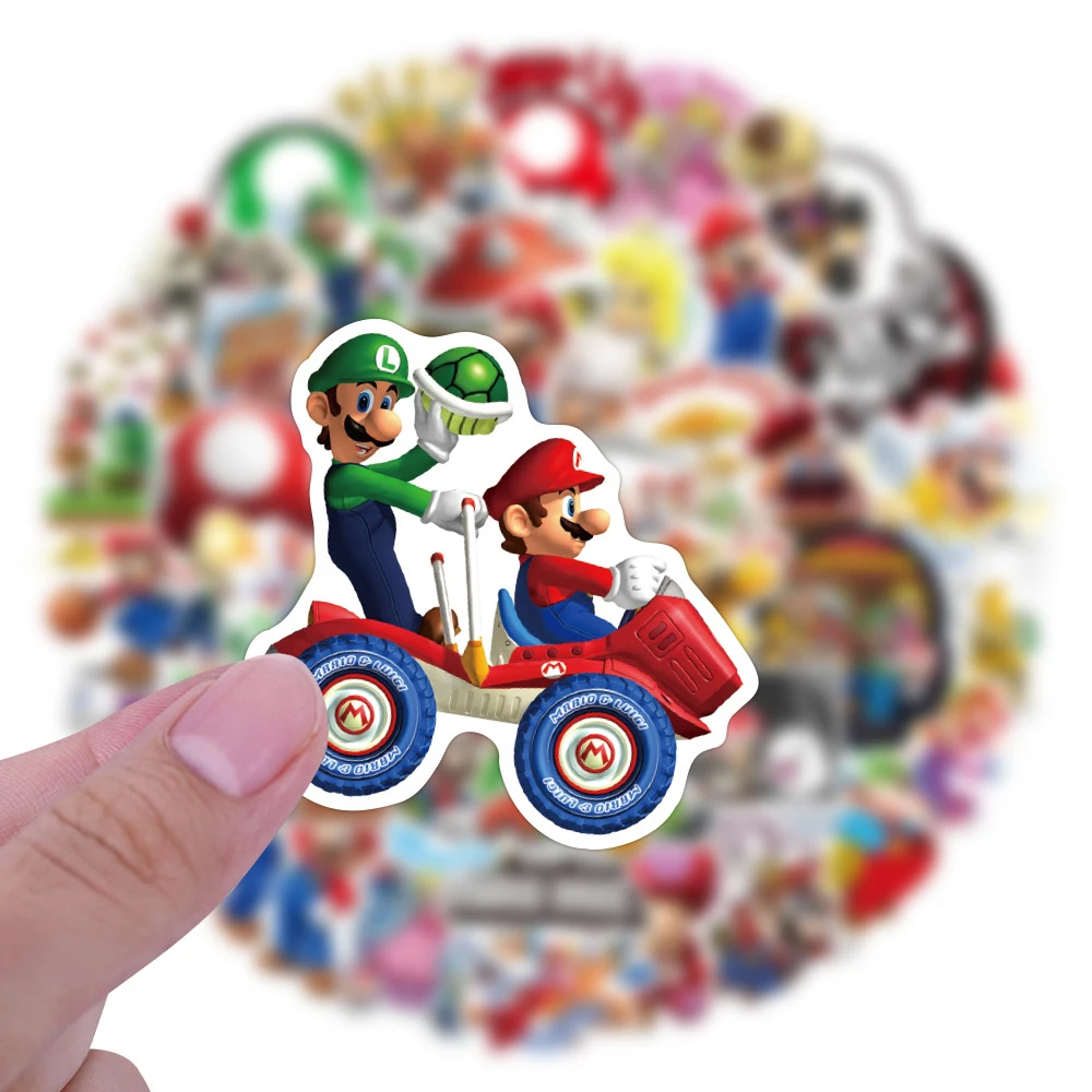 10/30/50/100PCS Anime Game Super Mario Bros Stickers Graffiti for Kids DIY Guitar Helmet Car Waterproof Sticker Fun Classic Toys