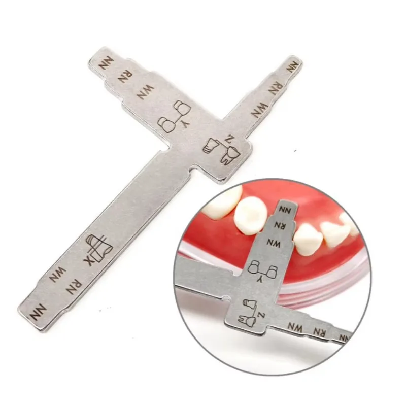 Y Stainless Steel lab Implants Measurings Ruler for Interdental Distance Implants Locating Caliper T Shape Measuring Gauge tools