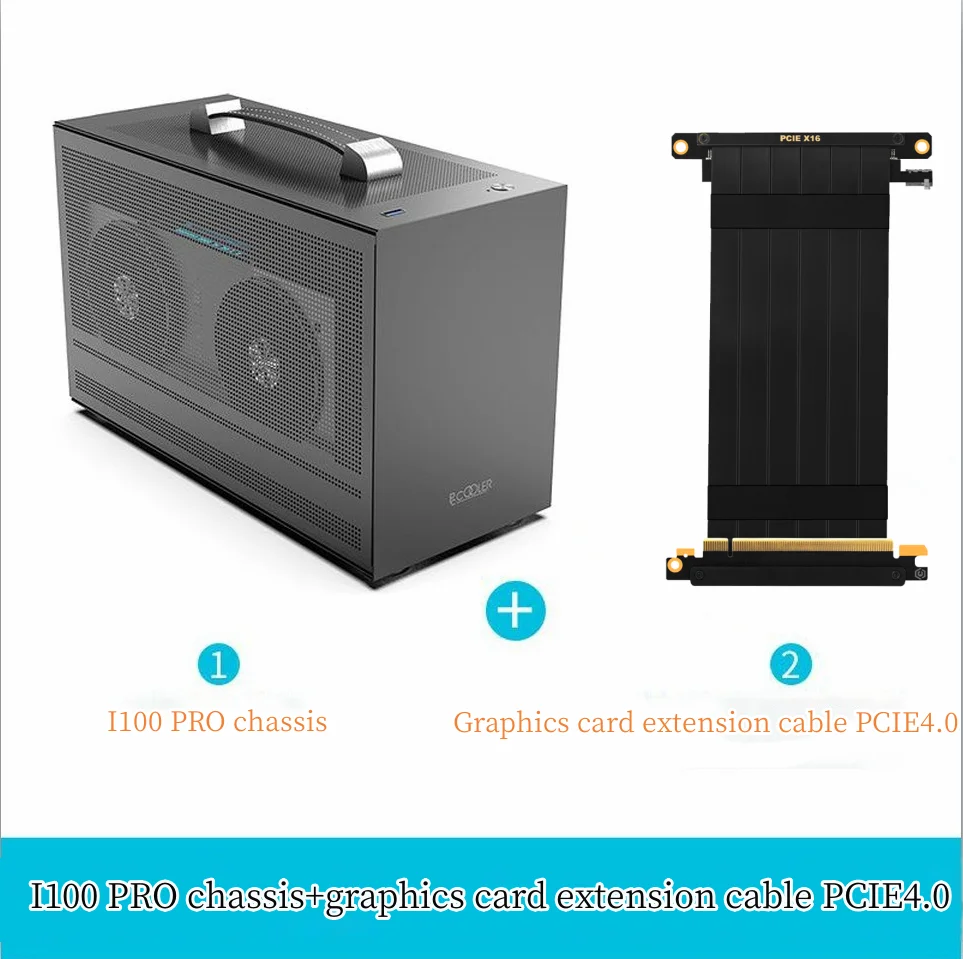 Imagem -01 - Pcooler I100 Pro Itx Mini Case Pequeno Mala de Alumínio Computador Portátil Htpc Desktop Estojo Vazio do pc do Chassi