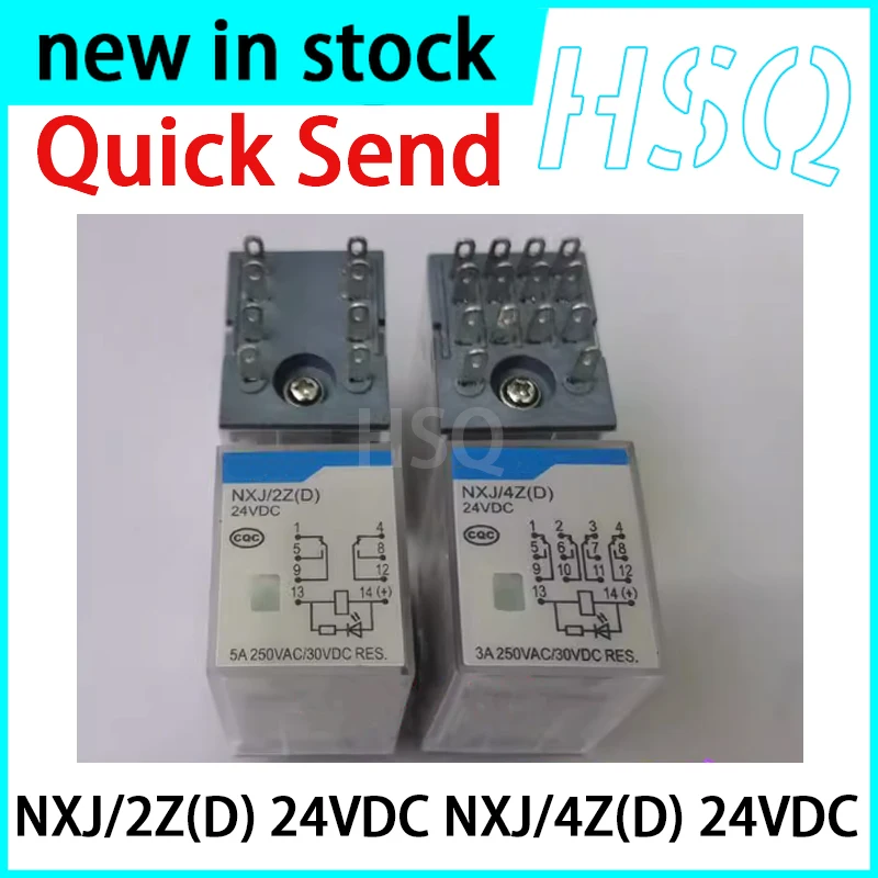 1PCS New NXJ/2Z(D) 24VDC 8-pin NXJ/4Z(D) 24VDC 14 Pin Relay