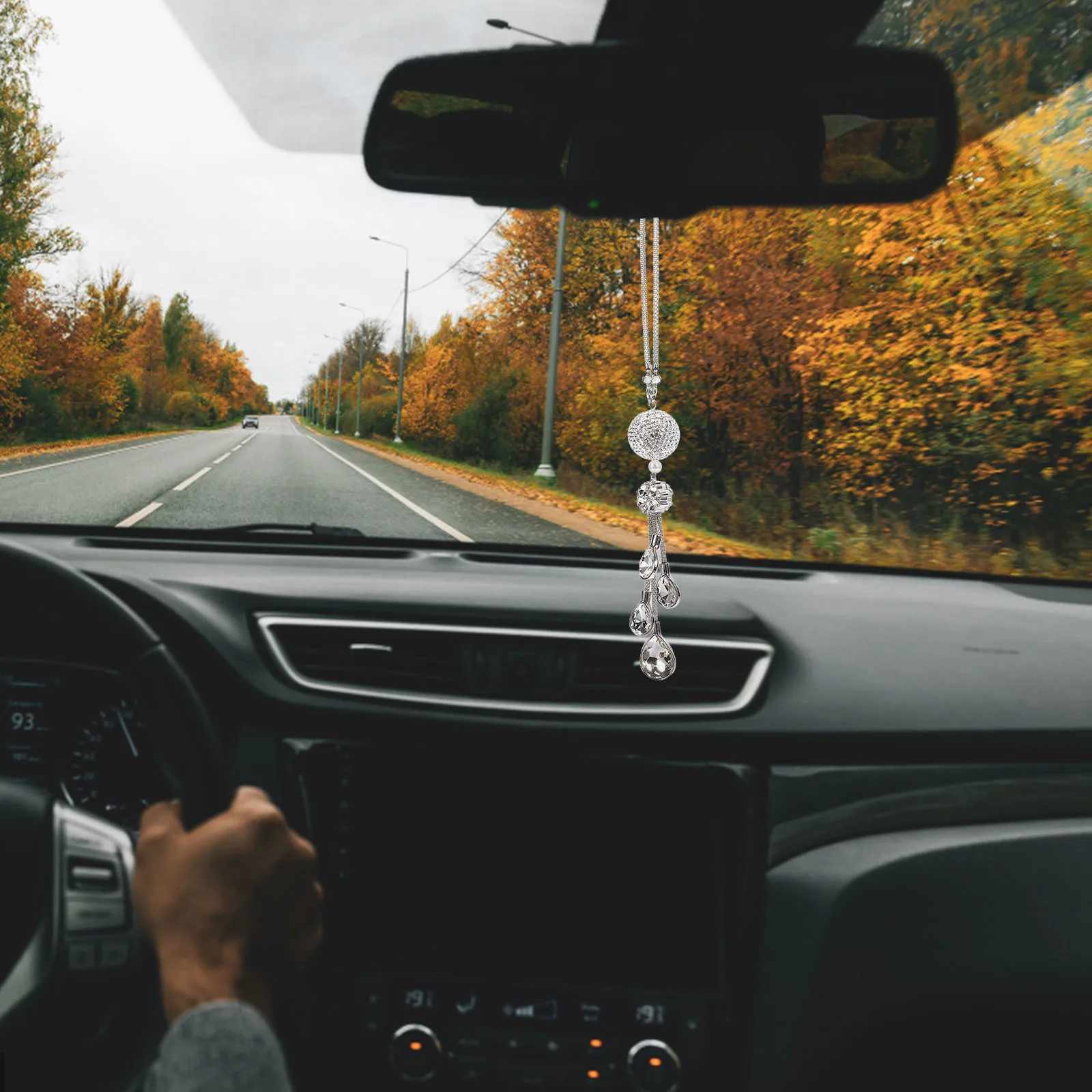 

Rearview Mirror Charm Hanging Decoration Durable Safe Solid Materials Long Lasting Comfortable Experience Car Enthusiasts Gift