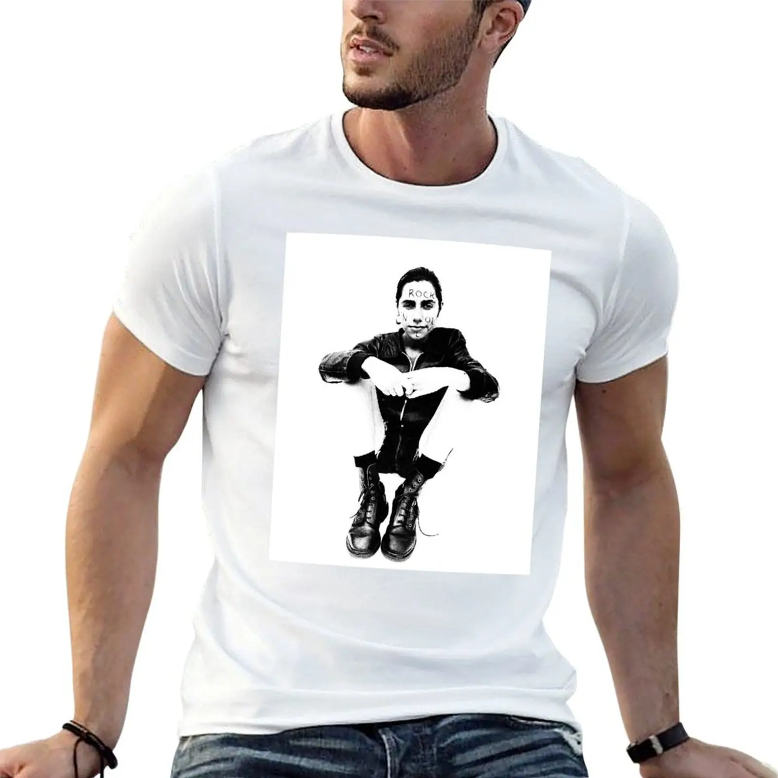 

PJ Harvey black and white Rock N' Roll T-Shirt cotton t shirt pack t shirts cotton 100% T-Shirt