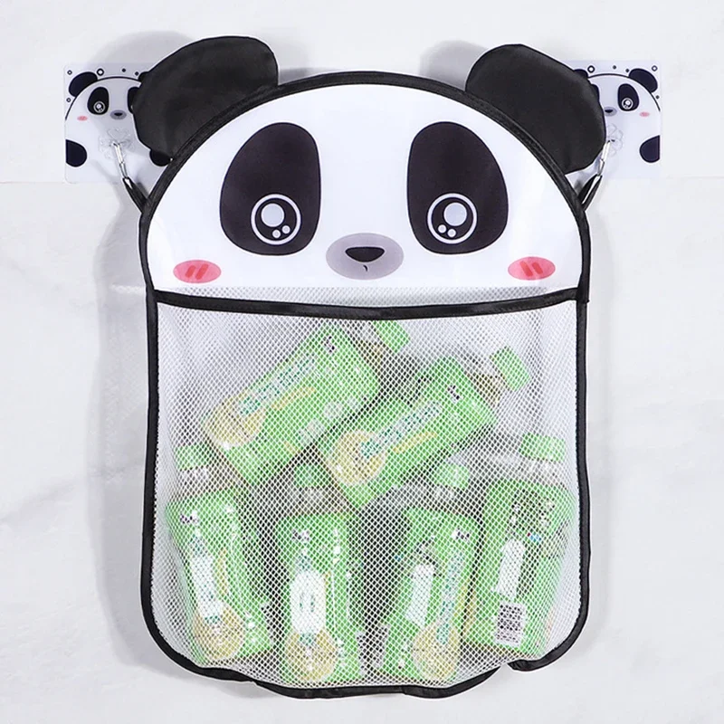 Cartoon Tier Dusche Hängenden Korb Nette Mesh Tasche Badezimmer Lagerung Organizer Halter für Kinder Baby Bad Wasser Spielzeug Net Beutel