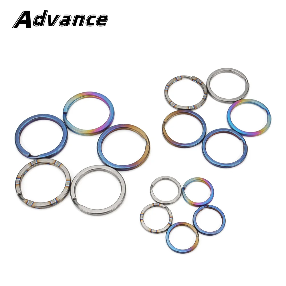 3pcs Mix 20/30/35mm Keychain Titanium Alloy Keyring EDC Outdoor Small Tool Titanium Ring Accessories