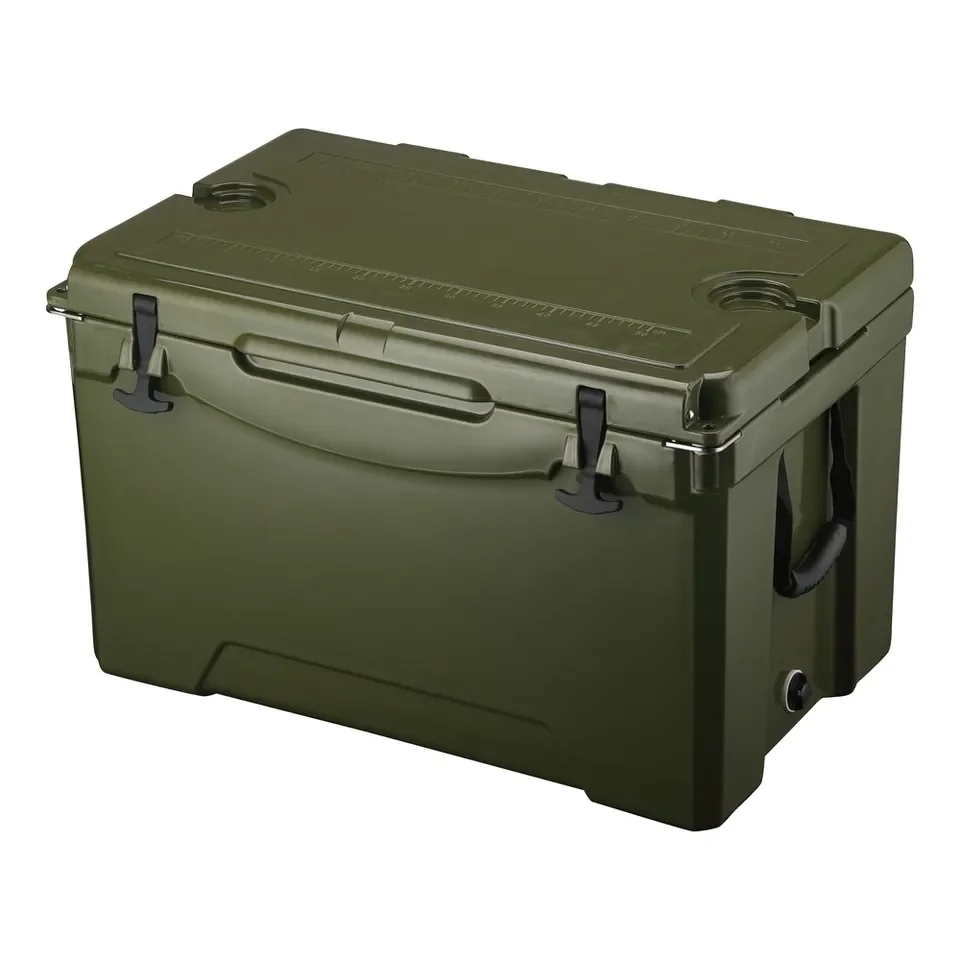

25QT Rotomolded Insulated Hard Plastic Chest Cooler Box 60L for Food Thermal for Camping Fishing Outdoor Travel Hot Sale