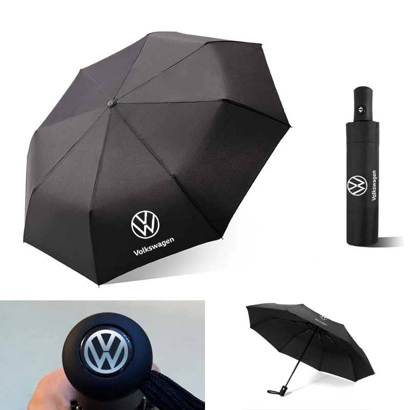 Portable Car Logo Umbrella Auto Folding Sunshade Windshield Umbrella For Volkswagen VW Jetta Golf Beetle EOS GTI MK4 MK5 MK6 MK7