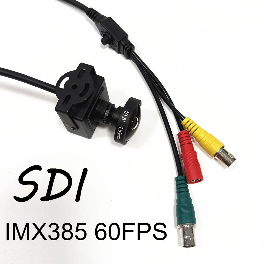 1080P 30fps 60fps SDI/Analog cvbs Stellar 1.85mm lens 1/1.8inch 185° IMX385 Sensor WDR BOX Mini SDI Camera Video Live Industrial