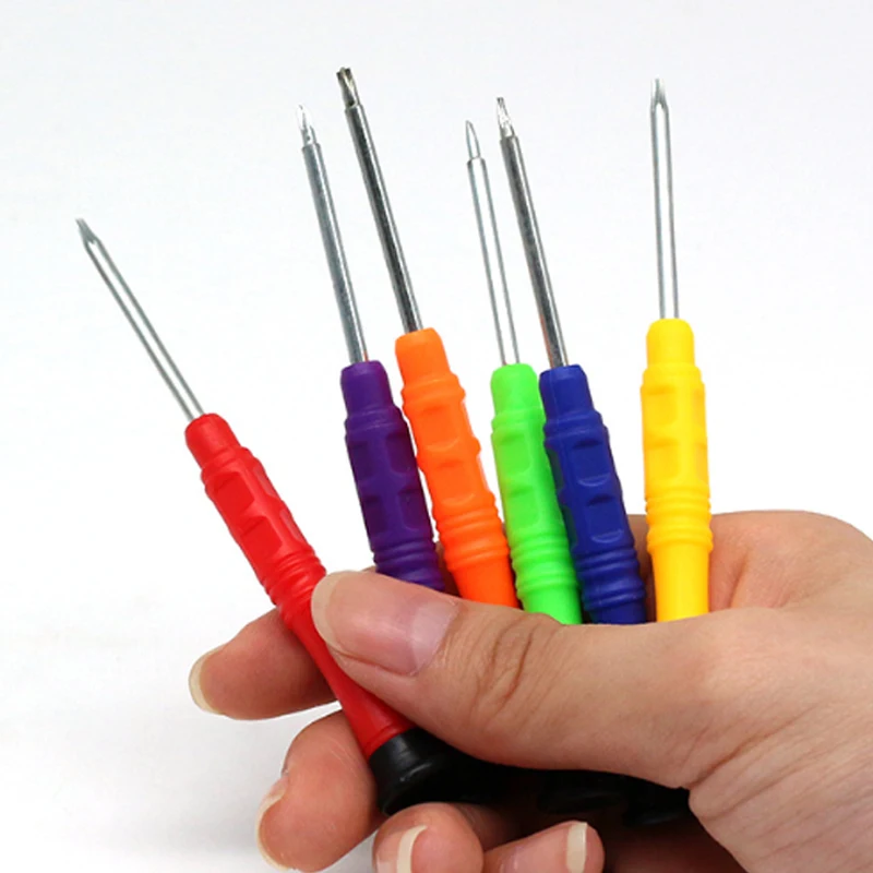 6 ชิ้น Mini ไขควงชุดซ่อมโทรศัพท์มือถือเครื่องมือแบบพกพาไขควงสําหรับนาฬิกาแว่นตา Disassembly Repairing