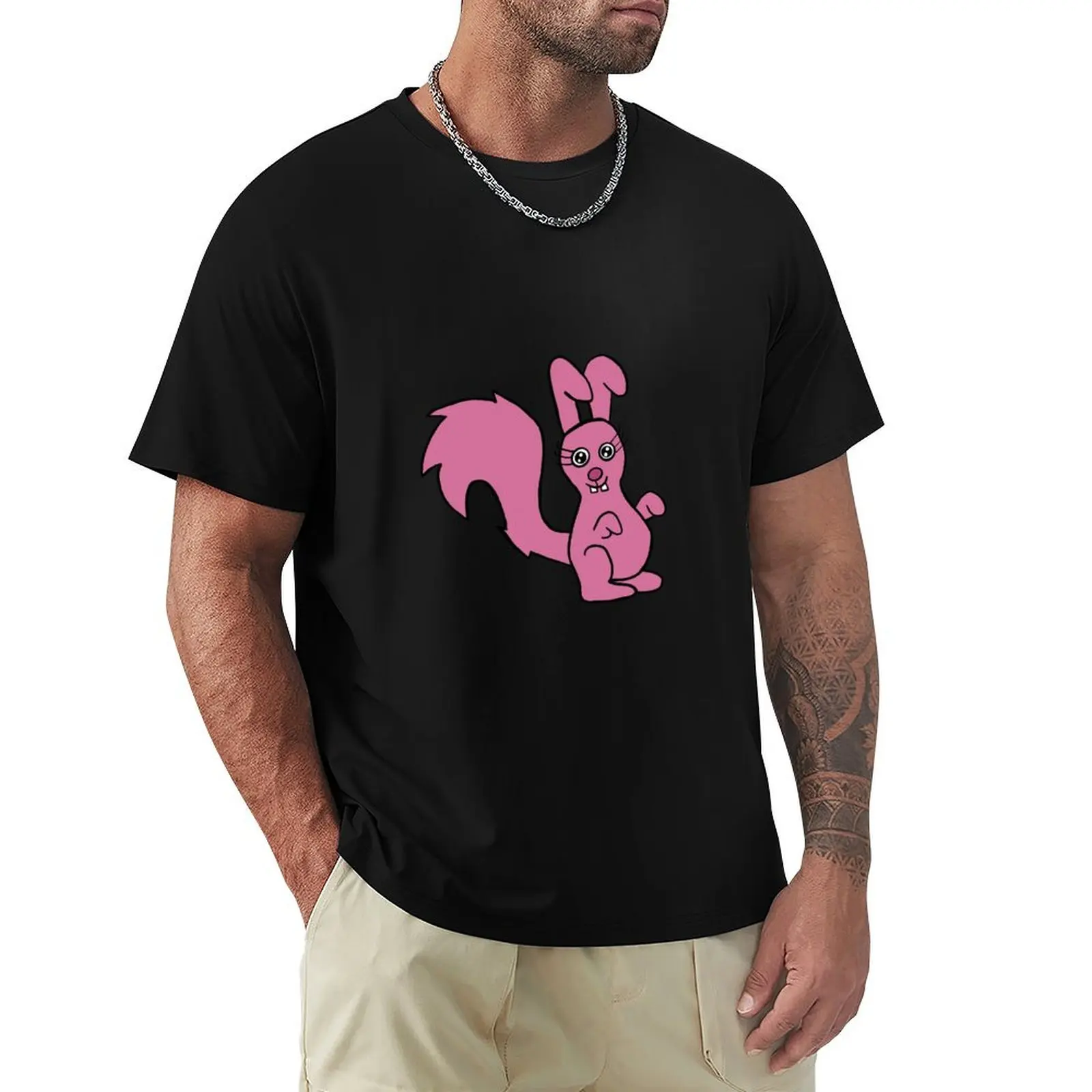 

Cute Pink Squirrel T-Shirt Personalized t-shirt oversized t shirt t shirt men 100℅ cotton