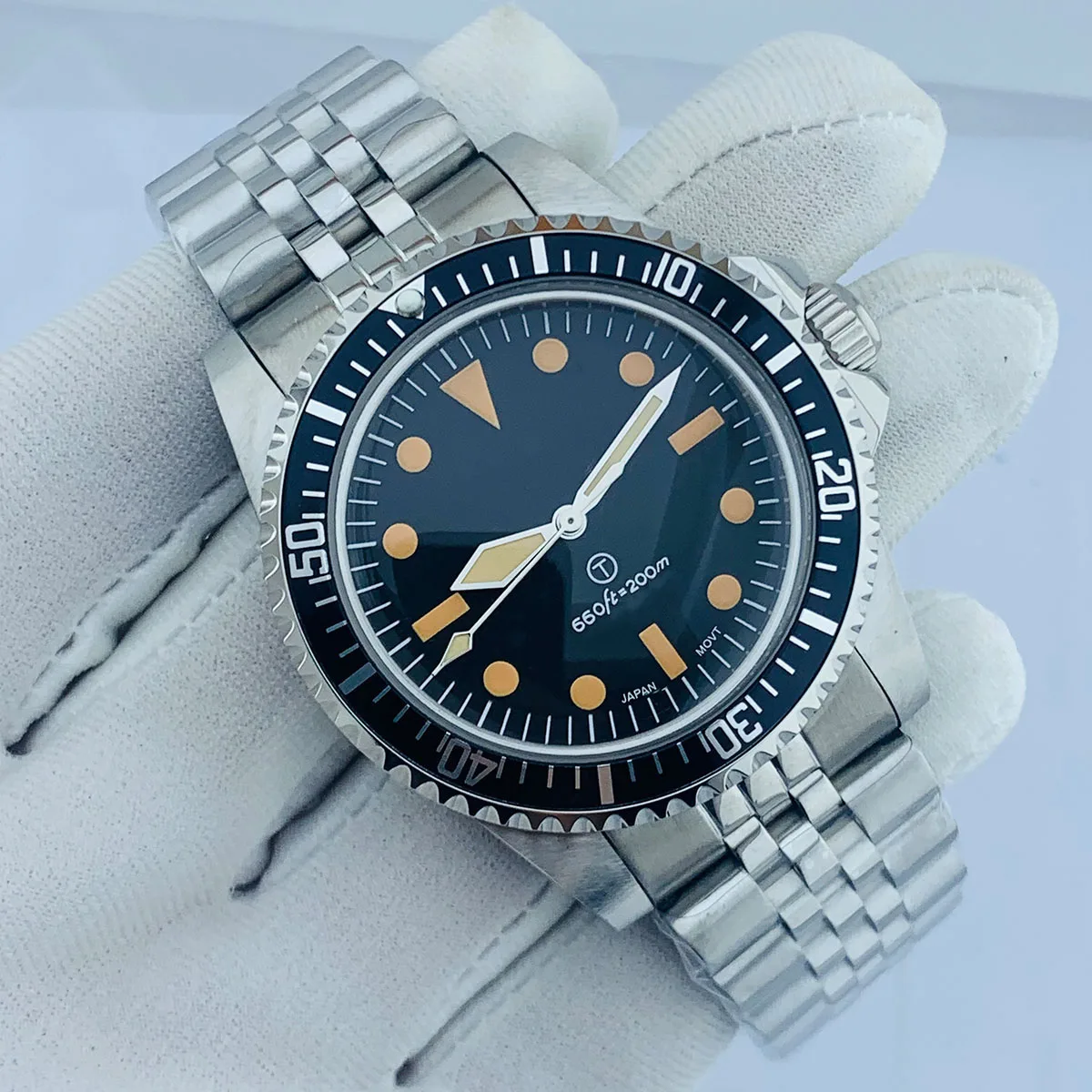 39.5mm sapphire crystal or Acrylic glass Men Watch Diver Retro watch nh35 Movement Vintage Watches