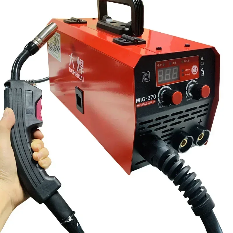 

220 В безгазовый сварочный аппарат для защиты от углекислого газа, универсальный аппарат, небольшая секундная сварочная машина, бытовой безгазовый сварочный аппарат