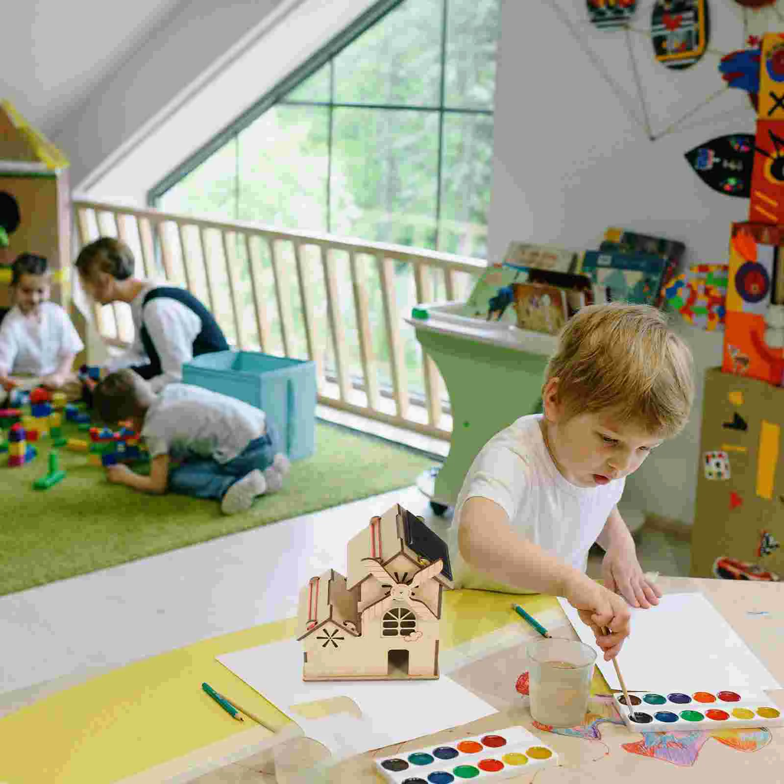 Petites maisons bricolage cabine solaire expériences d'ingénierie éducatives Kit de jouets Kits scientifiques projets pour enfants enfant