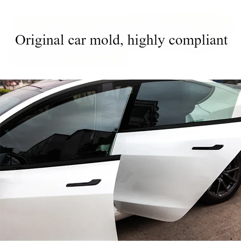 PVC Black Sticker for Tesla Model 3 Car Window Decorative Strip Car Body Color Changing Patch Film 2017-2020 Car Accessories