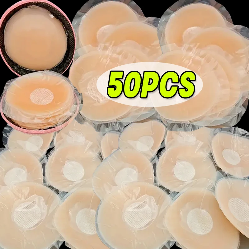 2-50pcs Reusable Silicone Nipple Cover for Women Bra Sticker Breast Petal Strapless Bra Invisible Pads Chest Pasties Intimates