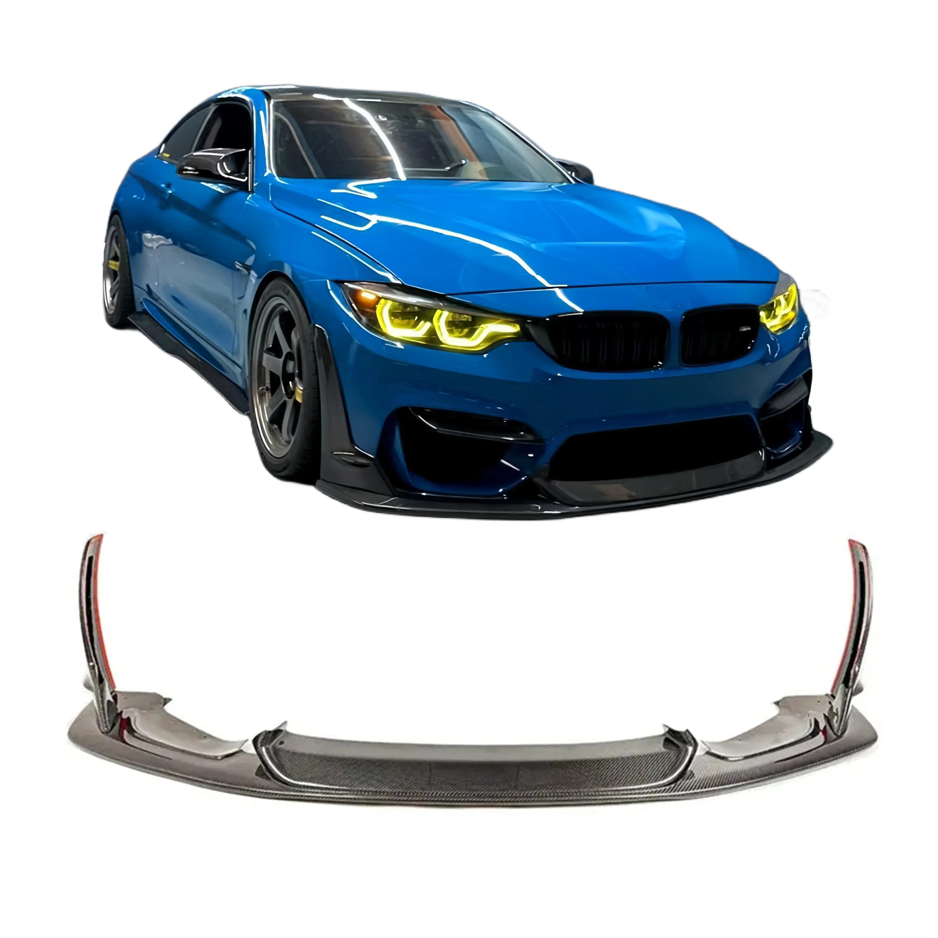 

LT Style Front Bumper Spoiler Front Lip F8x Carbon Fiber For BMW F82 F83 M4 Coupe F80 M3 2015+ LT Type New,new M4,M3