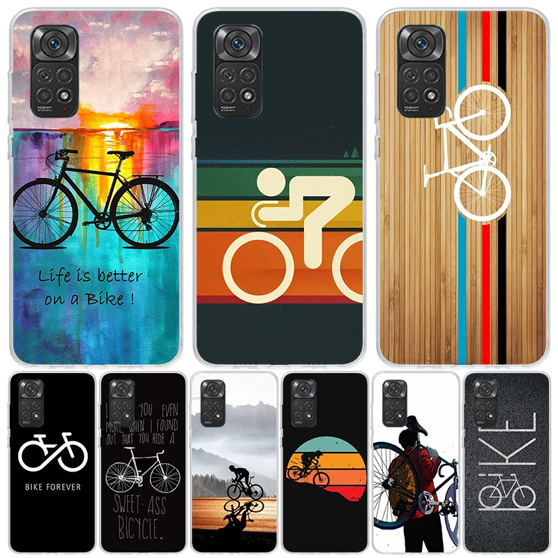 Bicycle Bike Sport Case Phone Cover for Xiaomi Redmi Note 13 12S 12 11S 11 11T 11E 10S 10 Pro Plus 9S 9 8T 8 5G Trend Fundas