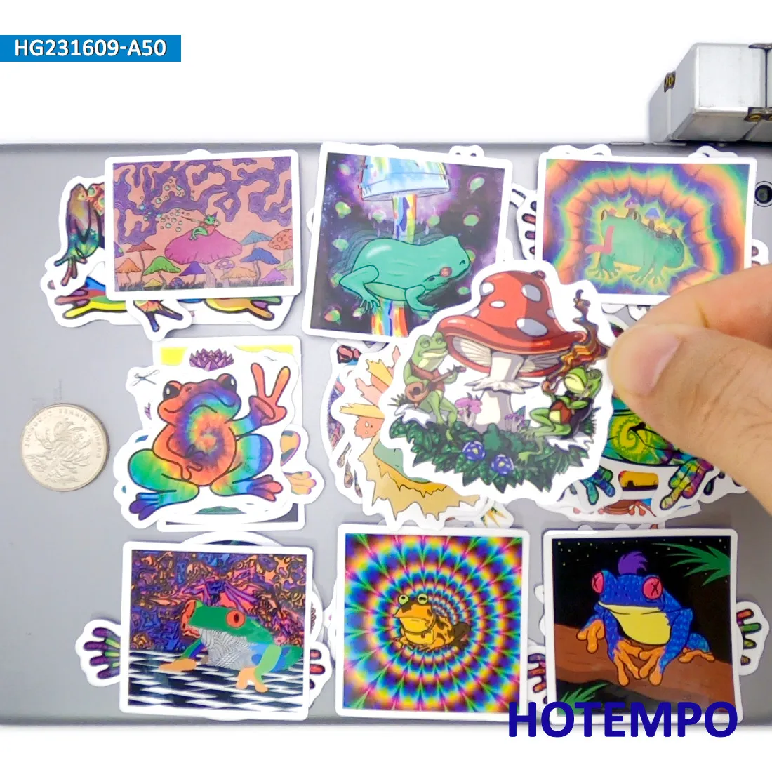 20/30/50 stuks, Hippie Kikker Stickers, Retro Liefde en Vrede Stijl, Dieren graffiti, voor DIY Creatieve Decoratie, Leuk stickerpakket