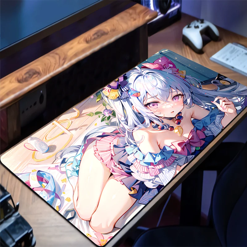 Mouse Pad Large B-blue Archive Shirasu Azusa Non-Slip Rubber Gaming MousePad Desk Pad for Office and Gaming PC carpet Mousepad