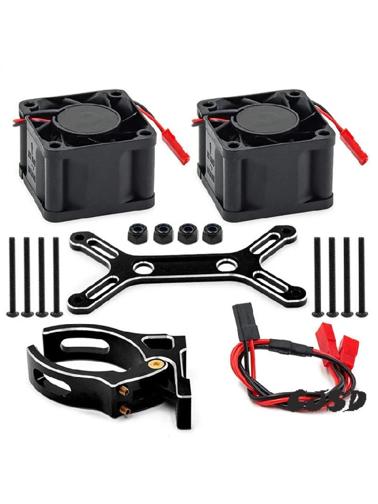 CJSD-RC Zestaw Ulepszeń Samochodu z Podwójnym Wentylatorem Chłodzącym 4985 1717 Radiatora Silnika do Traxxas X-Maxx 6S 8S Arrma — zdjęcie produktu 7