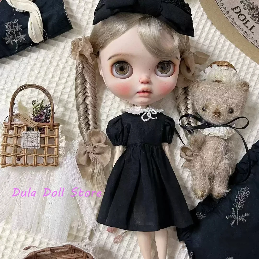 Dula Doll Clothes Dress Black skirt Blythe ob24 ob22 Azone Licca ICY JerryB 1/6 Bjd Doll