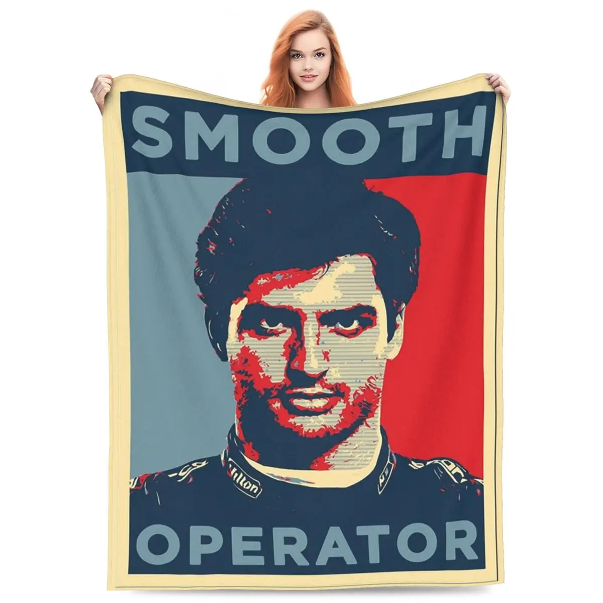 Rainbow Girls Boys Carlos Sainz Smooth Operator Great Men Wom Blankets Flannel Blanket Portable for Home Bedroom Bedspread Quilt