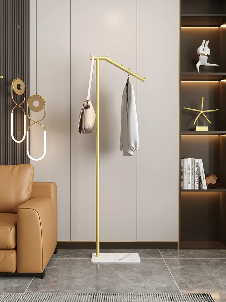 Floor-to-ceiling hanger, simple bedroom entry light luxury household hanger, living room hanger, movable shelf