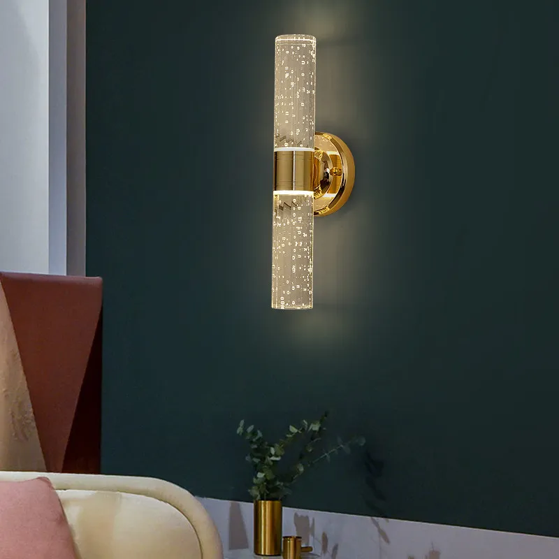 Postmodern Minimalist Wind Wall Lamps Advanced Acrylic LED Wall Sconce Bedroom Living Room Cafe Hallway Embellish Light Fittings