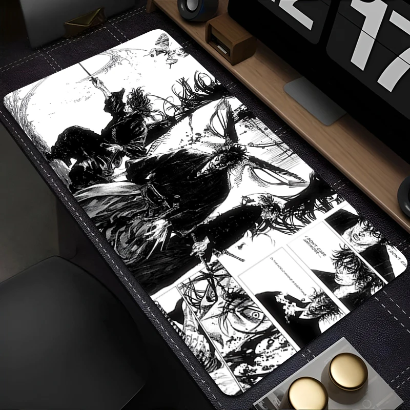 

Mouse Pad Size Gamer Keyboard Pad Computer Gaming Samurai Warrior Extended Mousepad Office PC Accessories Anime Manga Desk Mat