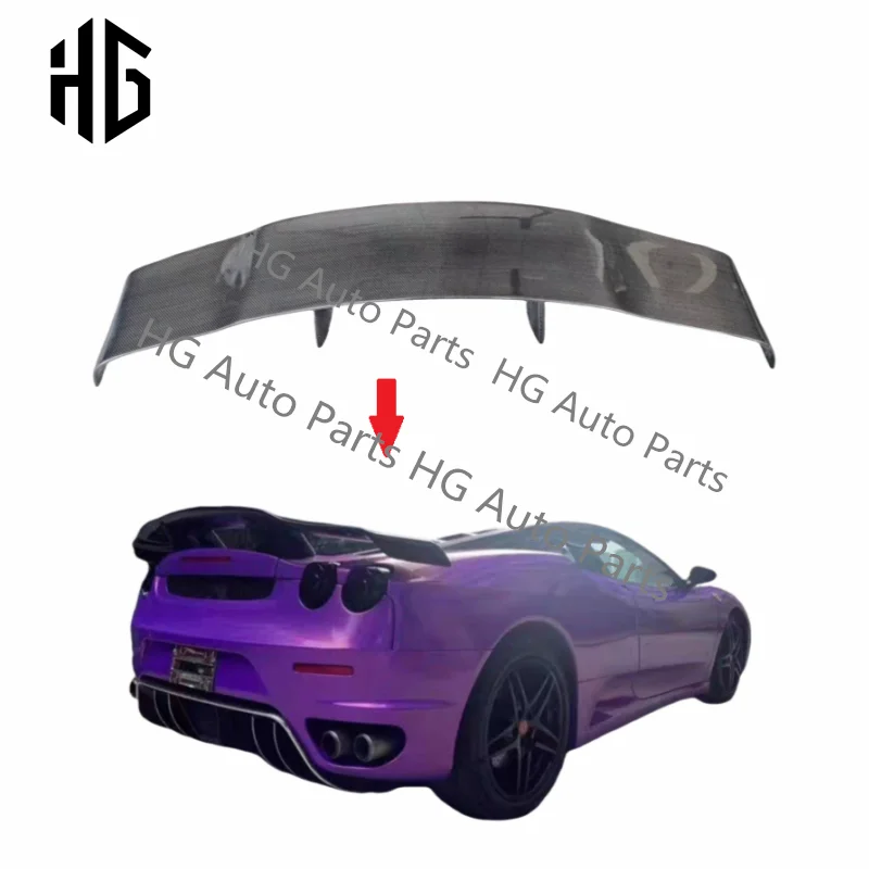 Upgrade To Vors Style Real Carbon Fiber Spoilers For Ferrari F430 Convert To V Style Rear Ducktail Spoiler Wing