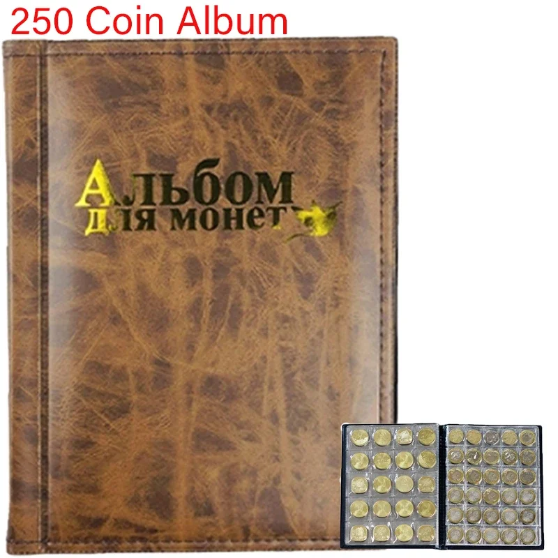 250Embedded Storage Binder Stamp Collector's Book Coin Collector's Book Stamp and Coin Storage Book Peaceful Dove Double Russian