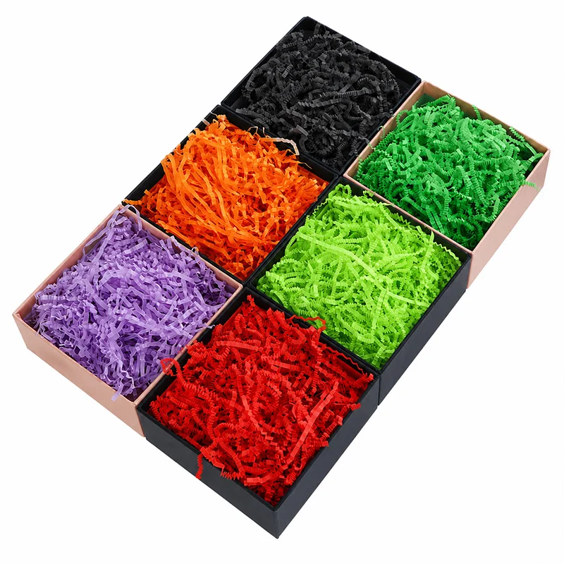 50/100g Halloween Knitterpapier-Füllmaterial Orange Grün Schwarz Lila Box-Konfetti für Party-Geschenktüten Deko-Zubehör – Detail 2