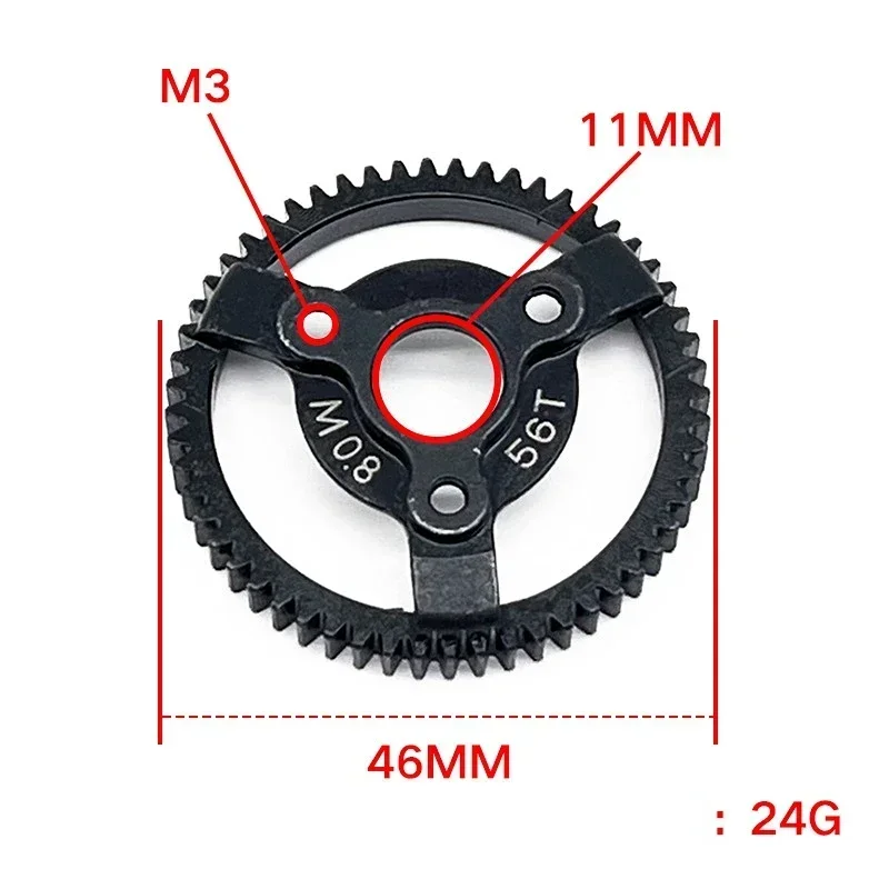 

Harden Steel Spur Main Gear 50T 52T 53T 54T 32Pitch 0.8M 6842 6843 3956 for RC Car 1/10 TRX Slash Stampede Rustler 4x4 VXL