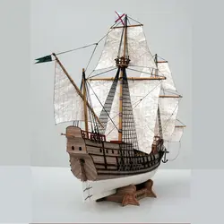 Paper Model Jialong San Salvador Sailboat 3D Paper Model Ocean Diy Children's Origami Paper Art Model