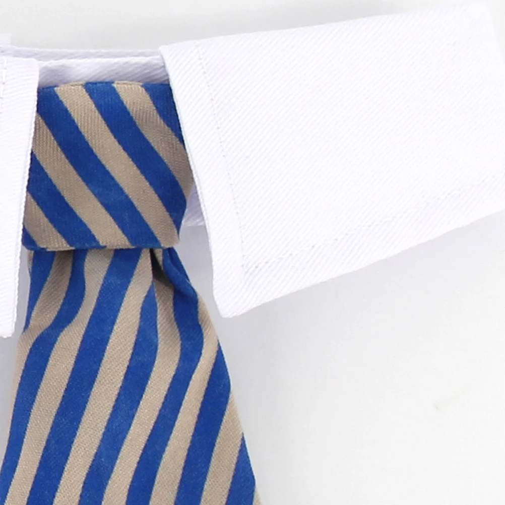 

Pets Dog Cat Necktie Adjustable Collar Tie Blue Grey Stripes Size L Perfect Wedding Party Accessories Pet Necktie