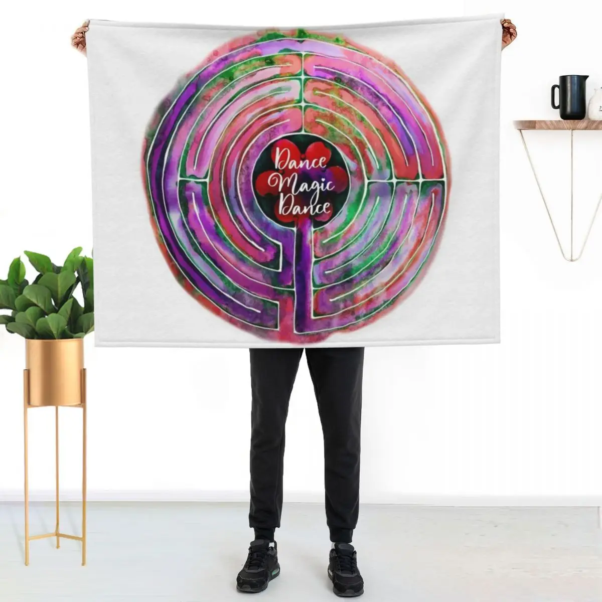 Labyrinth Dance Magic Dance Throw Blanket Single Custom Multi-Purpose Sofa Throw Travel Picnic Blankets