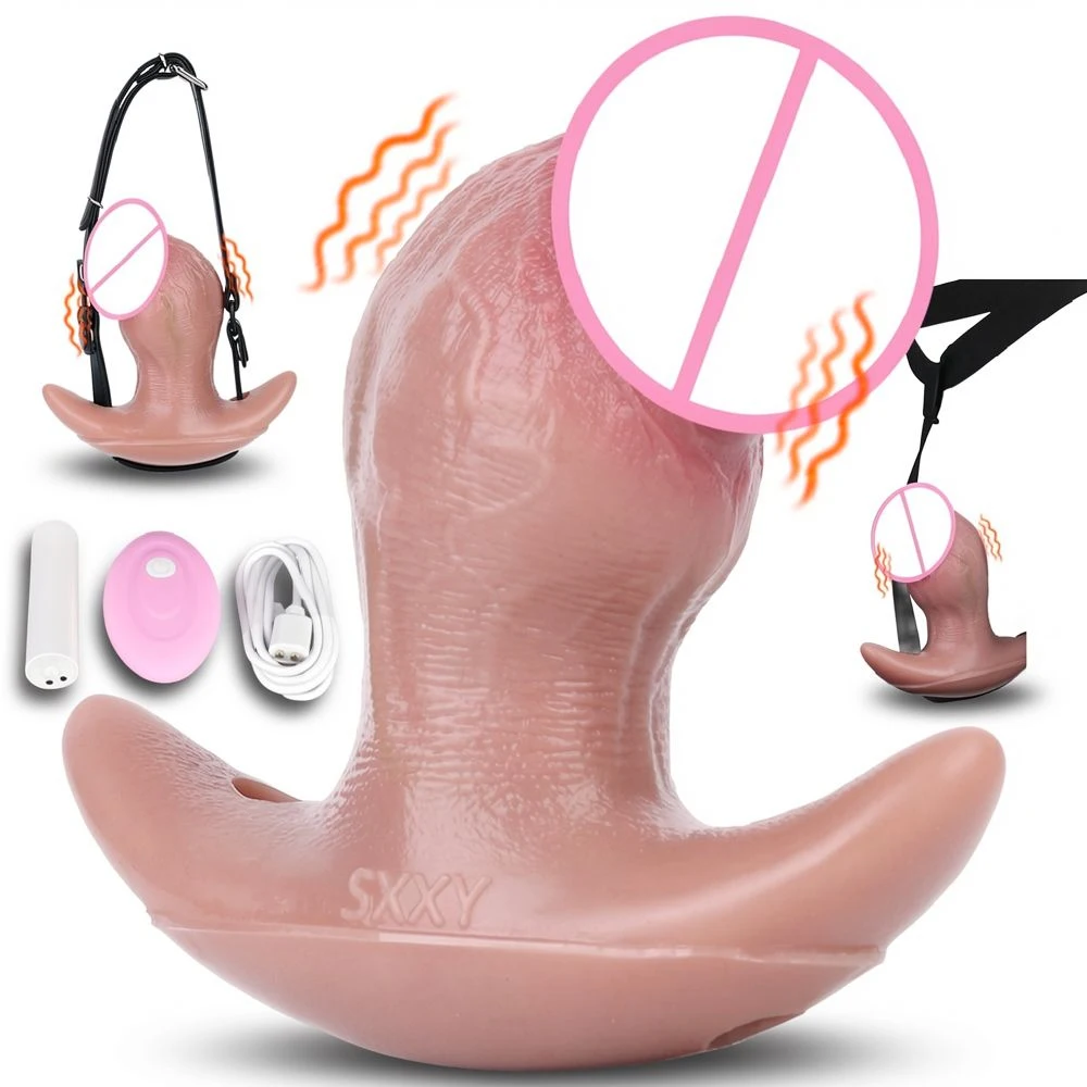 SXXY Simulated Vibrating Anal Plug Multi-speed Vibe Mouth Gag Harness Strap On Toy Adult Male Female Couple Private Sex Toy 18+