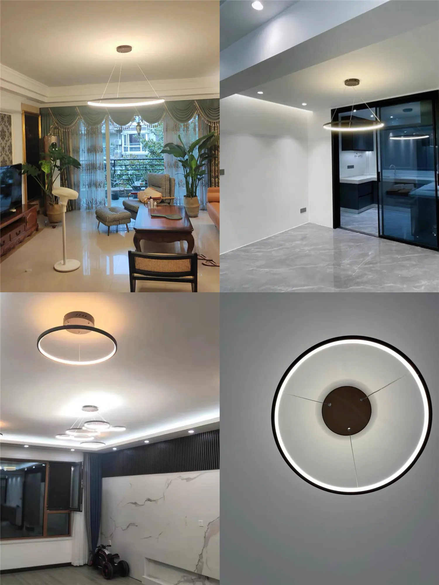 Lâmpada led redonda para restaurante, design nórdico moderno e criativo, design nórdico, quarto, sala de estar, branco, preto, marrom