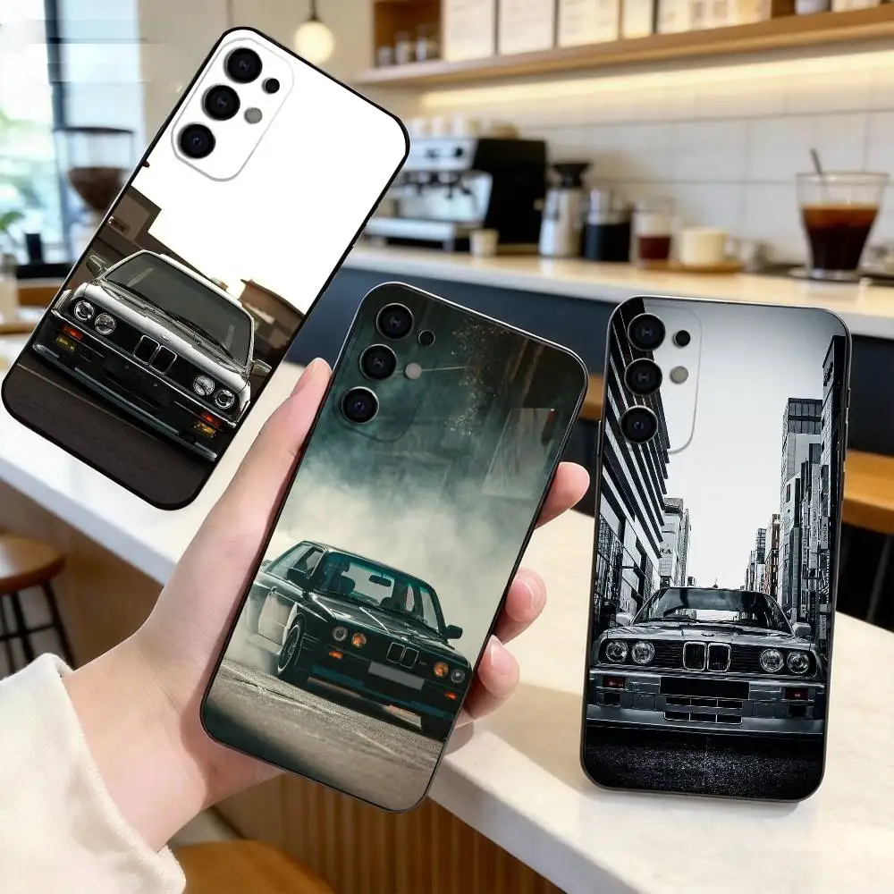 E-E30 Car for B-BMW  Phone Case For Samsung S25,S24,S21,S22,S23,S30,Ultra,S20,Plus,Fe,Lite,Note,10,Black Cover