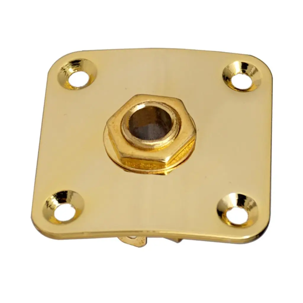 35x35mm Metal Square Guitar Jack Plates Jack Socket Cover with Mounting Screws for LP Electric Guitar Bass Accessories