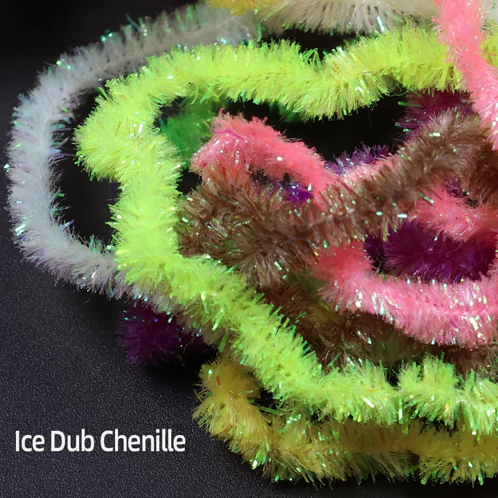 2bag 4mm/6mm Ice Dub Chenille Fly Fishing Tying Material Sparkle Antron Yarn for Trout Bass Steelhead Saltwater Fly Pattern - view 5