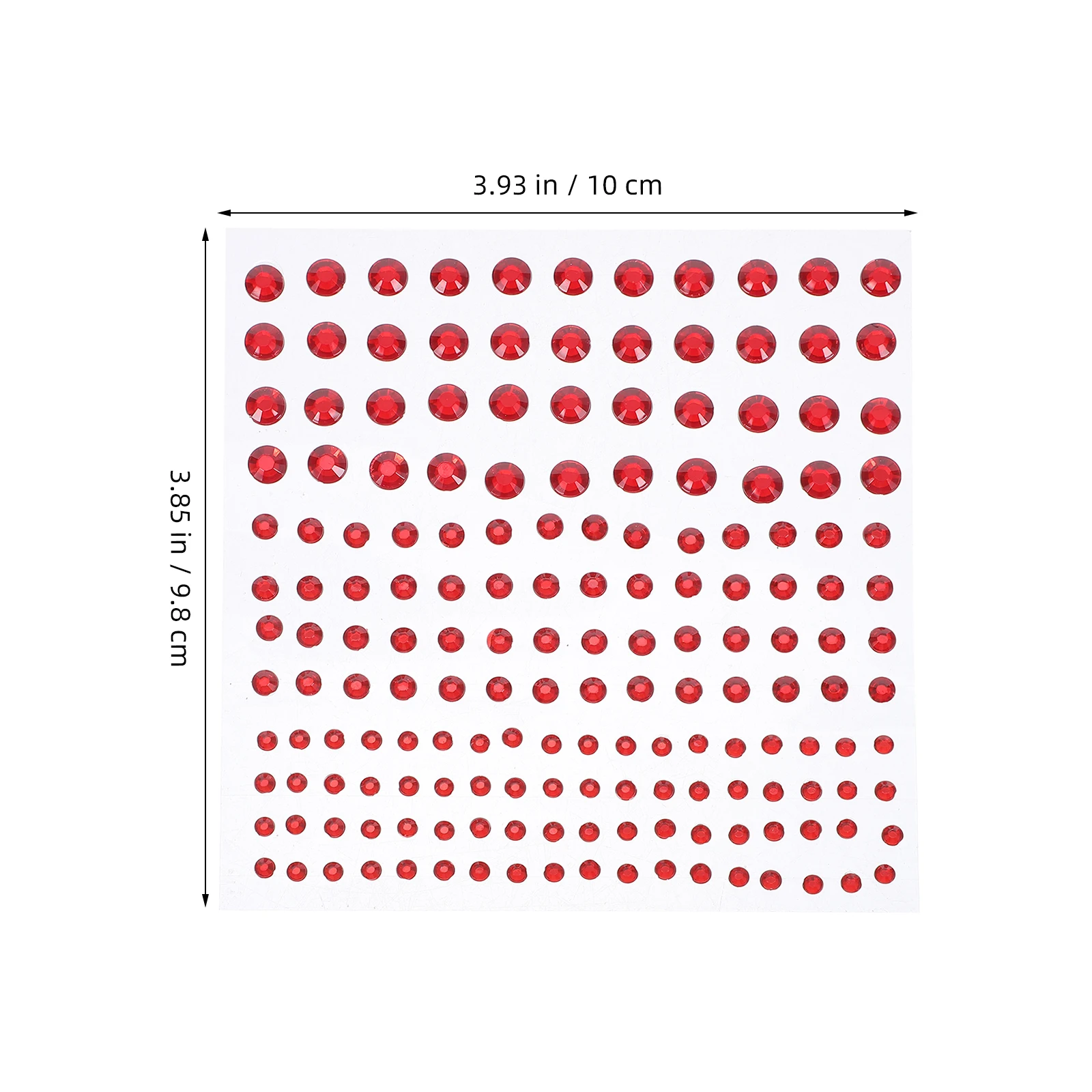 20 pçs design da arte do prego acessórios de decoração 3mm 4mm 6mm strass acrílico vermelho flatback encantos auto adesivo geléia unhas gemas