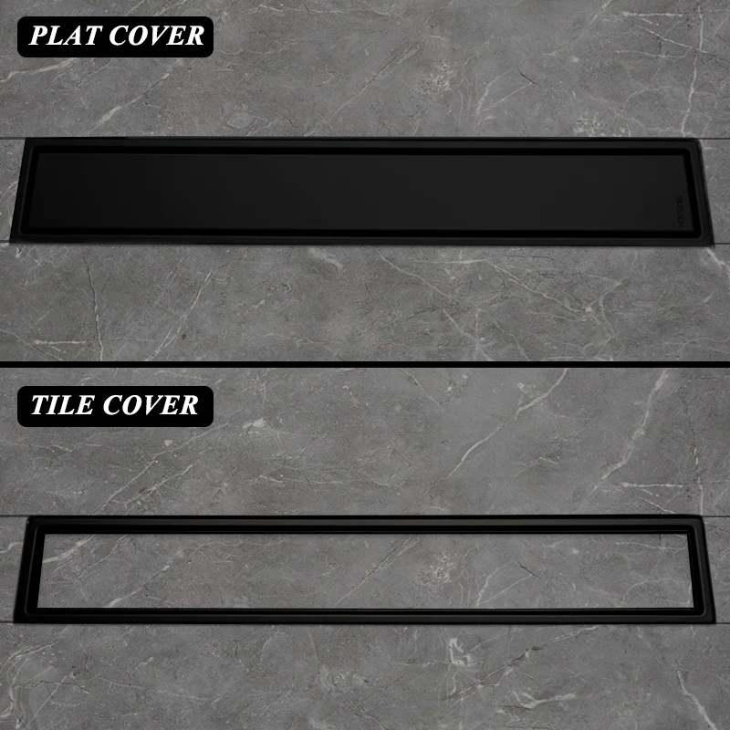 Imagem -03 - Canal Linear Longo da Drenagem Escovou o Dreno do Assoalho do Ouro Ocultam a Inserção da Telha a Cozinha e o Banheiro do Hotel Preto Sus304 o