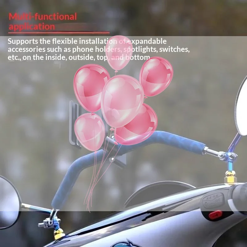 Electric Scooter Weather Proof Child Auxiliary Handrail Durable Anti-Slip Universal Motorcycle Balance Bar Crossbar for Outdoor