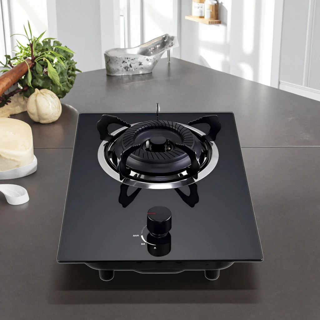 

Высококачественная газовая плита с одной горелкой, китайская умная стеклянная настольная газовая плита для кухни, дома