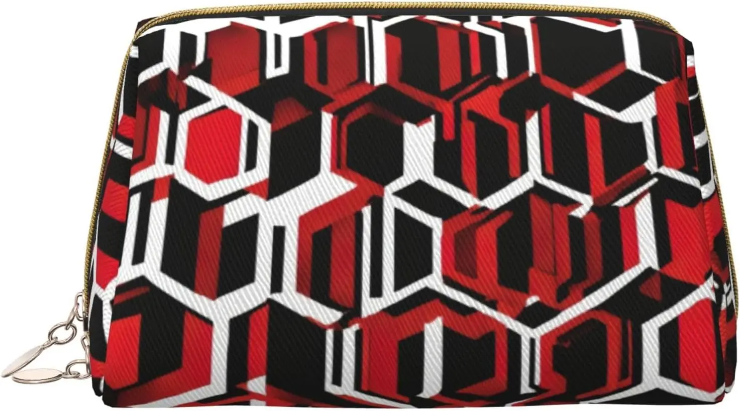 

Abstract Geometric Pattern Print Cosmetic Bags,Leather Makeup Bag Small For Purse,Cosmetic Pouch,Toiletry Clutch