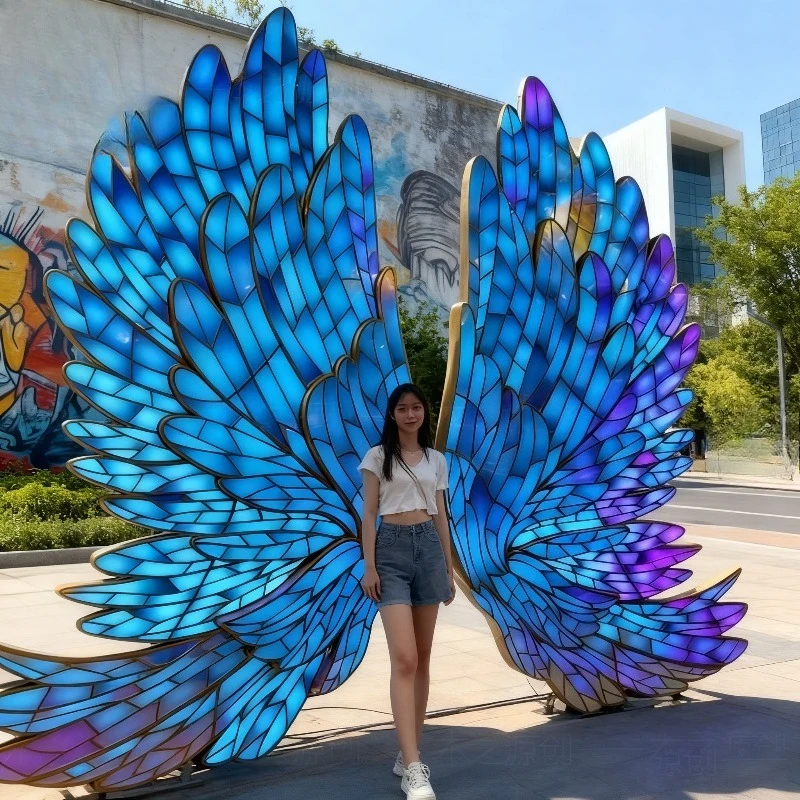 Butterfly floor ornament modeling landscape light clock in landscaping lighting