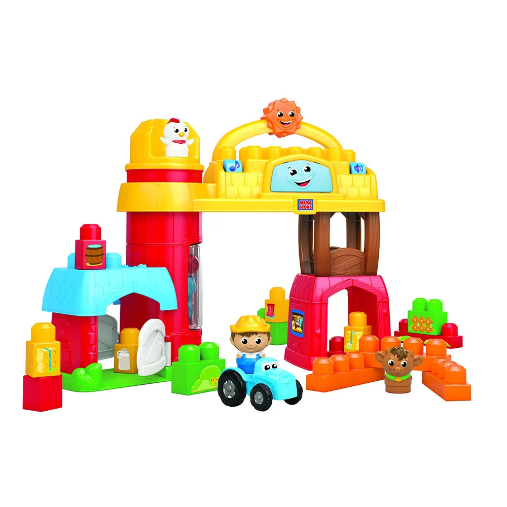 Mega Bloks First Builders Bobby Barn Musical Farm Children Toy Electronic Toys Musical Toy Educational Toys Talking Toy Gift