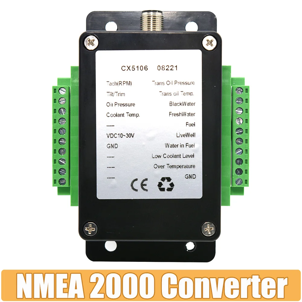 NMEA 2000 Converter Box Converter Sensor Signal To Sensor 5Pin NMEA2000 Connector Adapter Converter