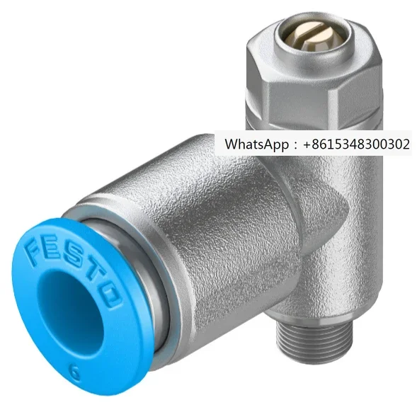 

Brand new original one-way flow control valve Festo-GRLA-M5-QS-6-D 193139, mostly sold in Festos