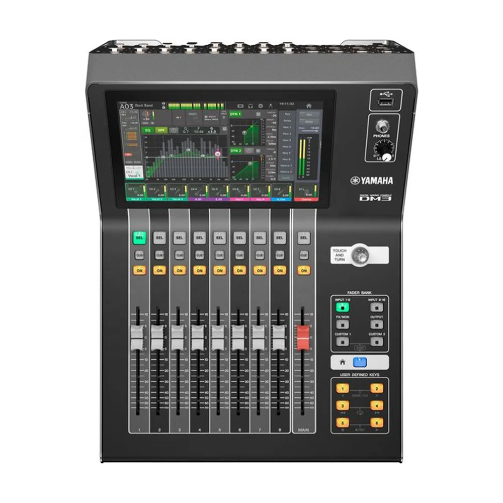 Mezclador digital DM3 de 16 canales con entrada Dante, equipo de música de estudio, sistema Pa, consola digital de audio